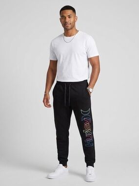 Hurley Rainbow Logo Joggers | Size Medium